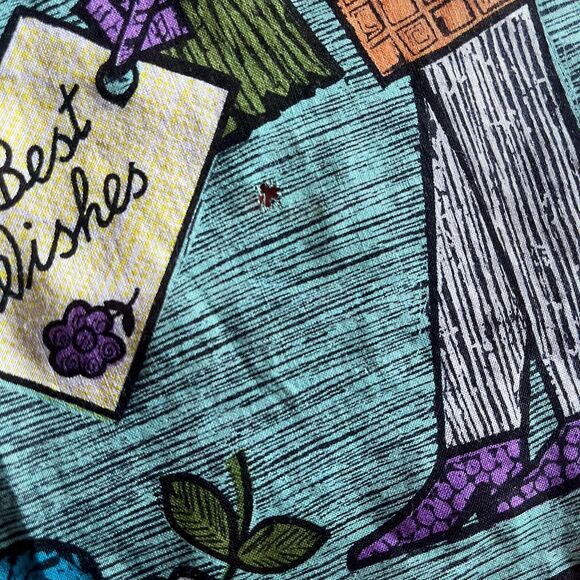 Vintage Handkerchief Set of Two 1950s Hankies Novelty Print Scarves - Picture 6 of 10